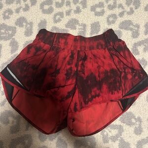 Red Tie-Dye Women's Shorts
